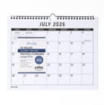thumbnail image 1 of Blue Sky 2026-2027 18 Month Large Print Monthly Academic Year Wall Calendar, July 2026 - December 2027, 11" x 8.75", Durable Twin Wire Binding, Perfect For Home, Office And Classroom, Silver, 1 of 7