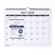 Blue Sky 2026-2027 18 Month Large Print Monthly Academic Year Wall Calendar, July 2026 - December 2027, 11" x 8.75", Durable Twin Wire Binding, Perfect For Home