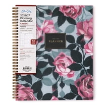 June July Blue Sky 2026-2027 Weekly and Monthly Academic Year Planner Calendar ...
