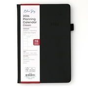Blue Sky 2026 Weekly and Monthly Planner Calendar, January 2026 - December 2026, 5" x 8", Faux Leather Hard Cover, Bookbound, Tabs, Pen Loop, Black