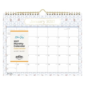 Blue Sky 2027 Monthly Wall Calendar, January 2027 - December 2027, Durable Twin Wire Binding, 11" x 8.75", Perfect For Home, Office And Classrooms, Elenora