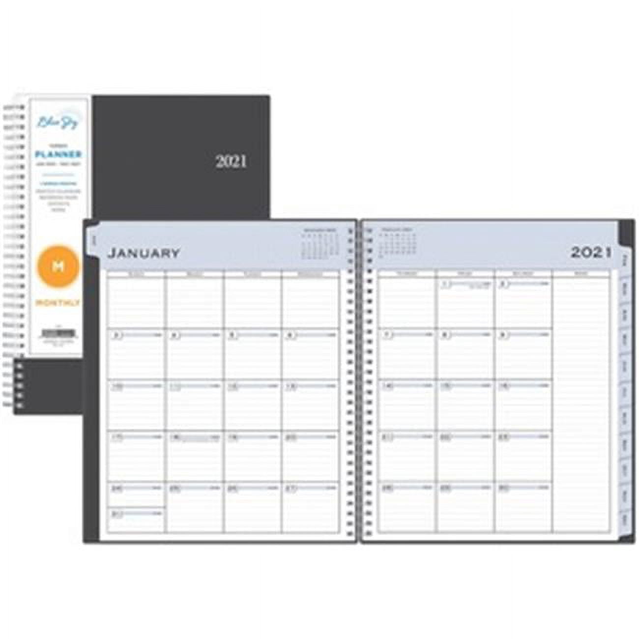 Blue Sky 8 x 10 in. Tabbed Passages Monthly Planner - Walmart.com