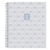 Blue Sky 8x10 2025-2026 Weekly Monthly Spiral Planner Blue Bows ...
