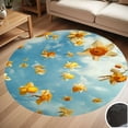 thumbnail image 1 of Blue Sky And Flora Round Carpet Living Room Bedroom Home Decoration Coffee Table Mat Lounge Rug Chair Mats, 1 of 5