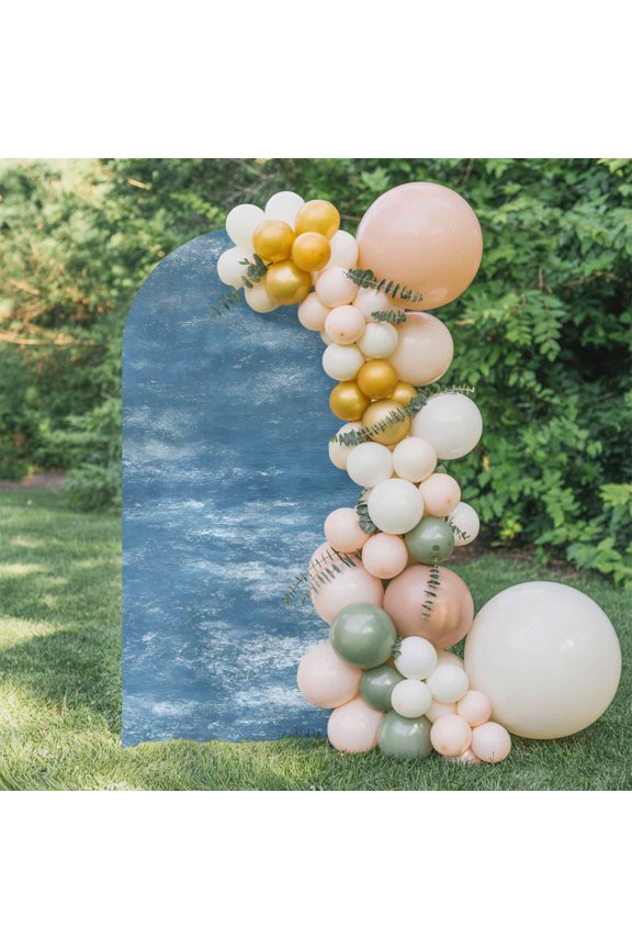 Blue Sky Arch Backdrop Cover 5 FT, Modern Abstract Gradient Blue Texture Wedding Arch Cover Stretchy Backdrop Stands Covers for Birthday Party Ceremony Banquet Decor