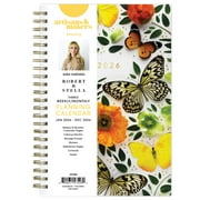 Blue Sky Artisans & Makers Sara Harding 2026 Weekly and Monthly Planner, January 2026 - December 2026, 5" x 8", Flexible Cover, Durable Wire Binding, Laminated Tabs, Pocket, Stickers, Butterflies