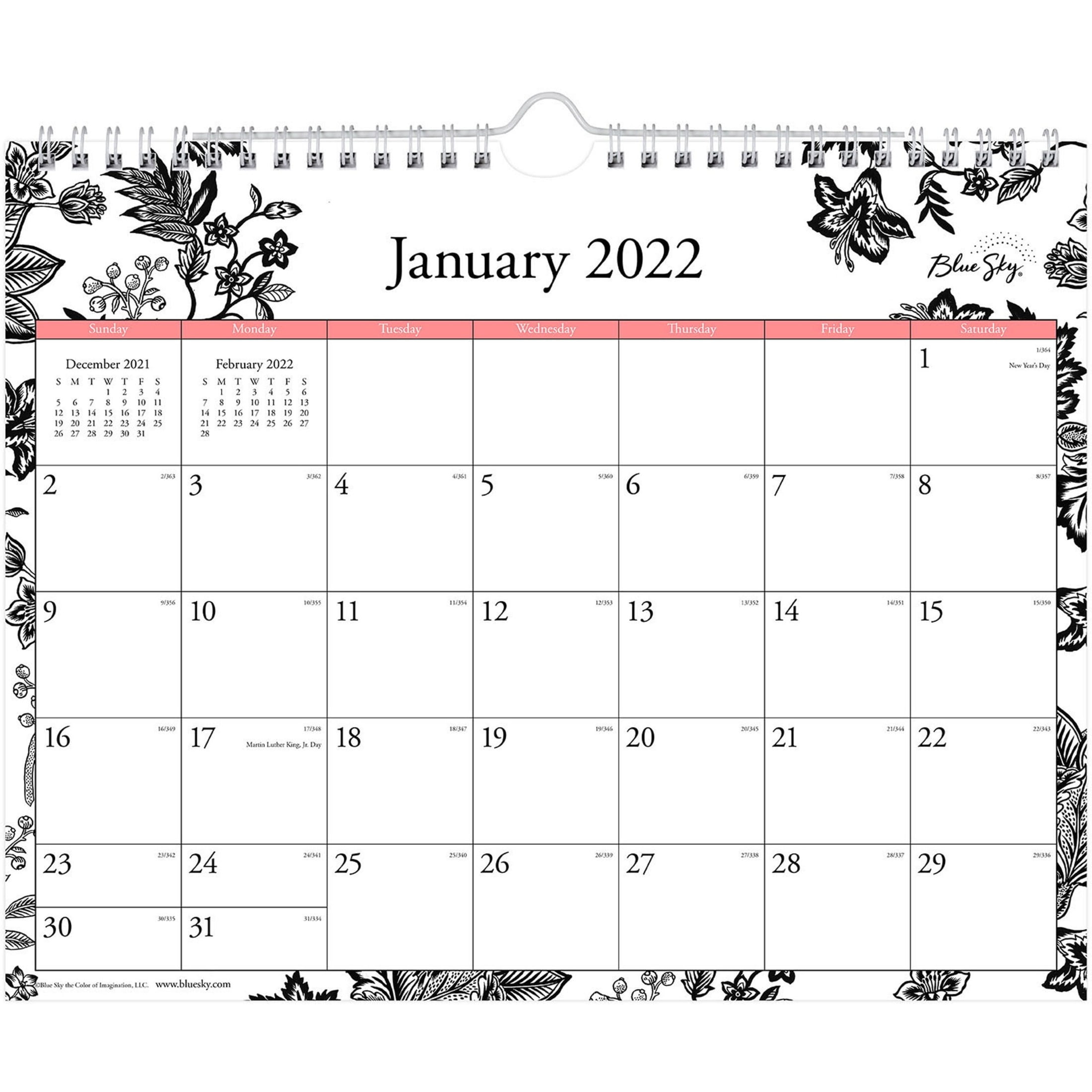 Blue Sky, BLS100028, Barcelona Unruled Blocks Wall Calendar, 1 Each, Multicolor