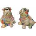 thumbnail image 1 of Blue Sky Ceramic Bulldog Salt and Pepper Set, 3.5" x 2.5" x 3.5", Multicolor, 1 of 4