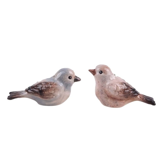Blue Sky Ceramic Little Bird Salt and Pepper Set, 2.25", Medium, Multicolor