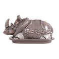 thumbnail image 1 of Blue Sky Ceramic 7.5"X4.75"X4" Rhino Butter Dish, 1 of 1