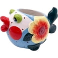thumbnail image 1 of Blue Sky Ceramic Fish Planter, 8.15" H, Multicolor, 1 of 5