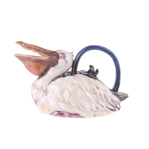 Blue Sky Ceramic Pelican Teapot, 11 x 5.5 x 6.5", Multicolor