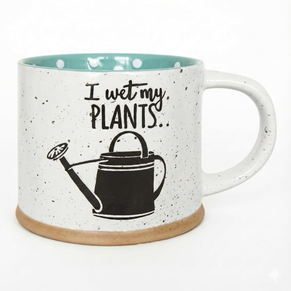 Blue Sky Ceramic I Wet My Plants Mug, 17 Oz, Multicolor