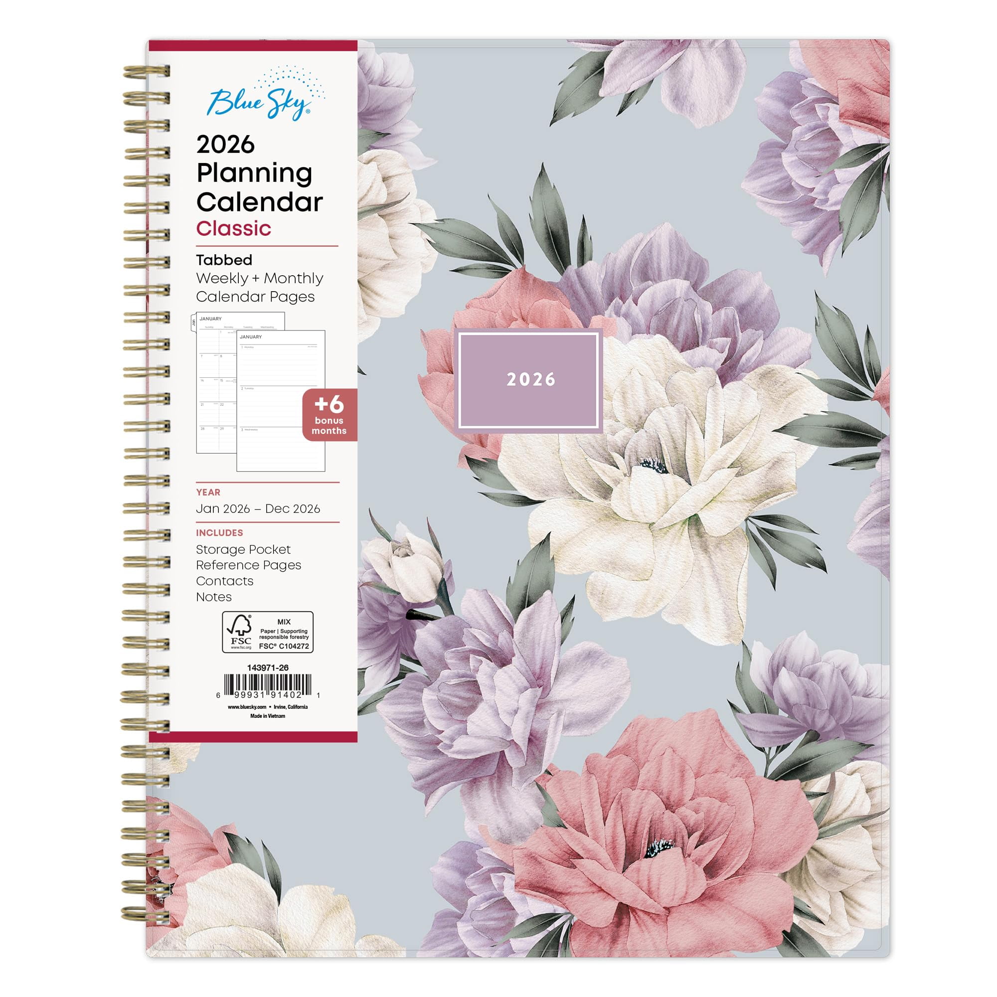 カレンダー・スケジュール B'z WEEKLY & MONTHLY CALENDAR 2026 2026 Florentine Bees Weekly Planner – Peter Pauper Press