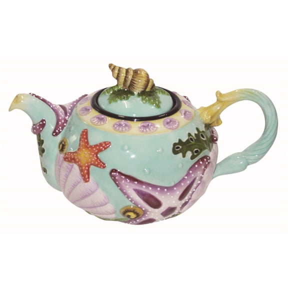 Blue Sky Clayworks 3011847 Star Fish Teapot, 9-inch Height