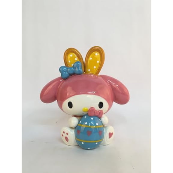 Blue Sky Clayworks Ceramic Hello Kitty My Melody Bunny with Egg Figure 24470