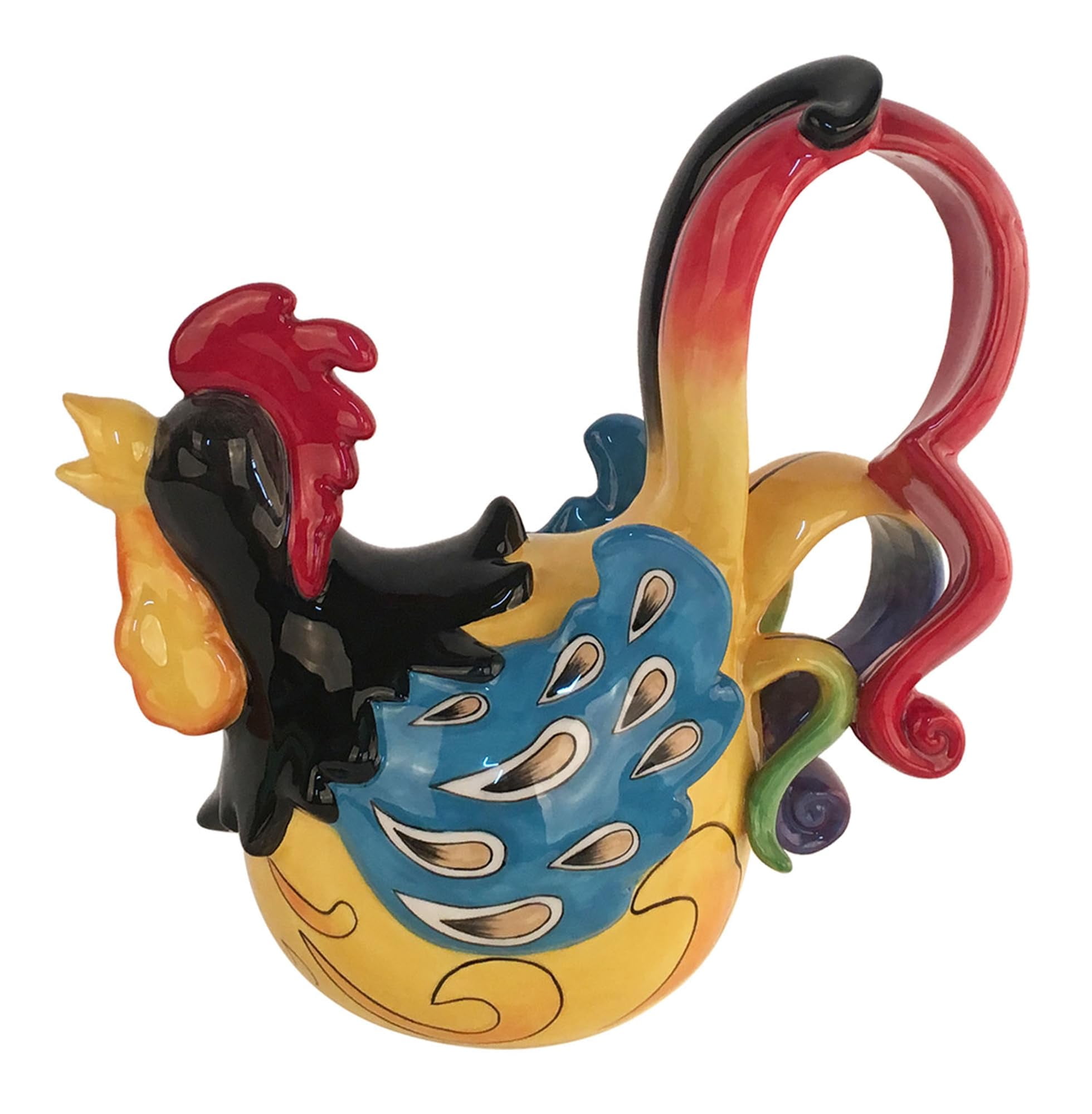 Blue Sky Clayworks Funky Rooster Figurine, 10-inch Length, Tabletop ...