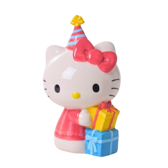 Blue Sky Clayworks Hello Kitty Birthday Figurine with Stripes 23816