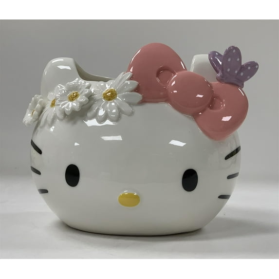 Blue Sky Clayworks Hello Kitty Buterfly Figural Planter, 5.38-inch Length, Indoor or Outdoor Decoration