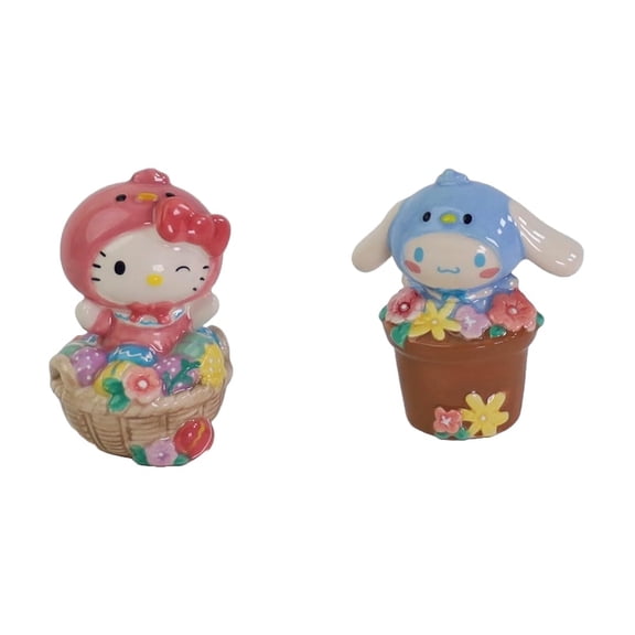 Blue Sky Clayworks Hello Kitty and Cinnamoroll Planter S&P Set, Home & Kitchen Accessories, Ceramic, 24369