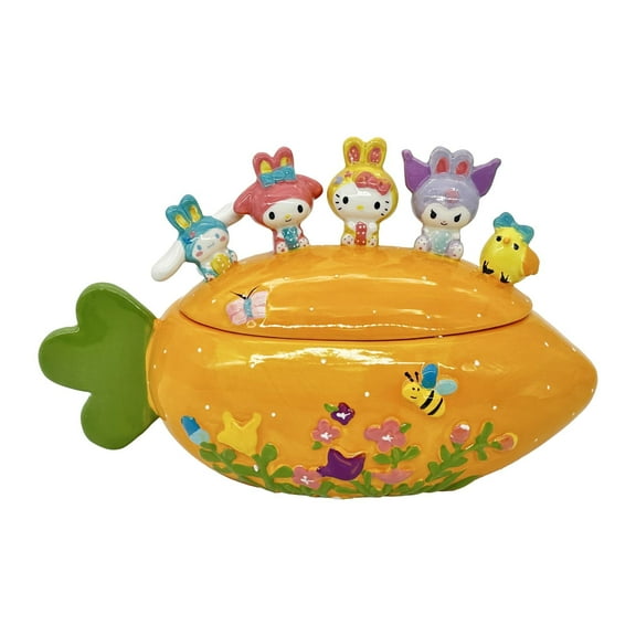 Blue Sky Clayworks Hello Kitty and Friends Easter Candy Bowl, 12-inch Length, Kitchen Accessories