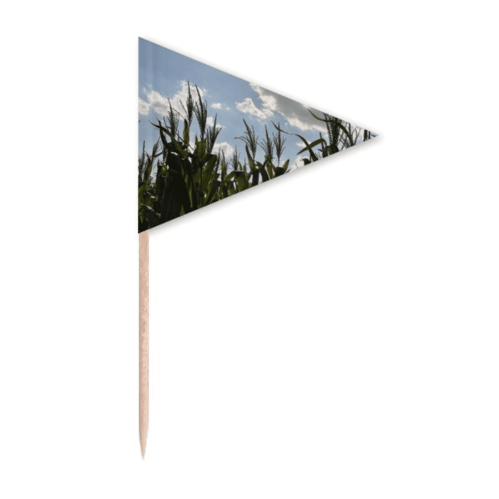 Blue Sky Clouds White Art Deco Fashion Toothpick Triangle Cupcake ...