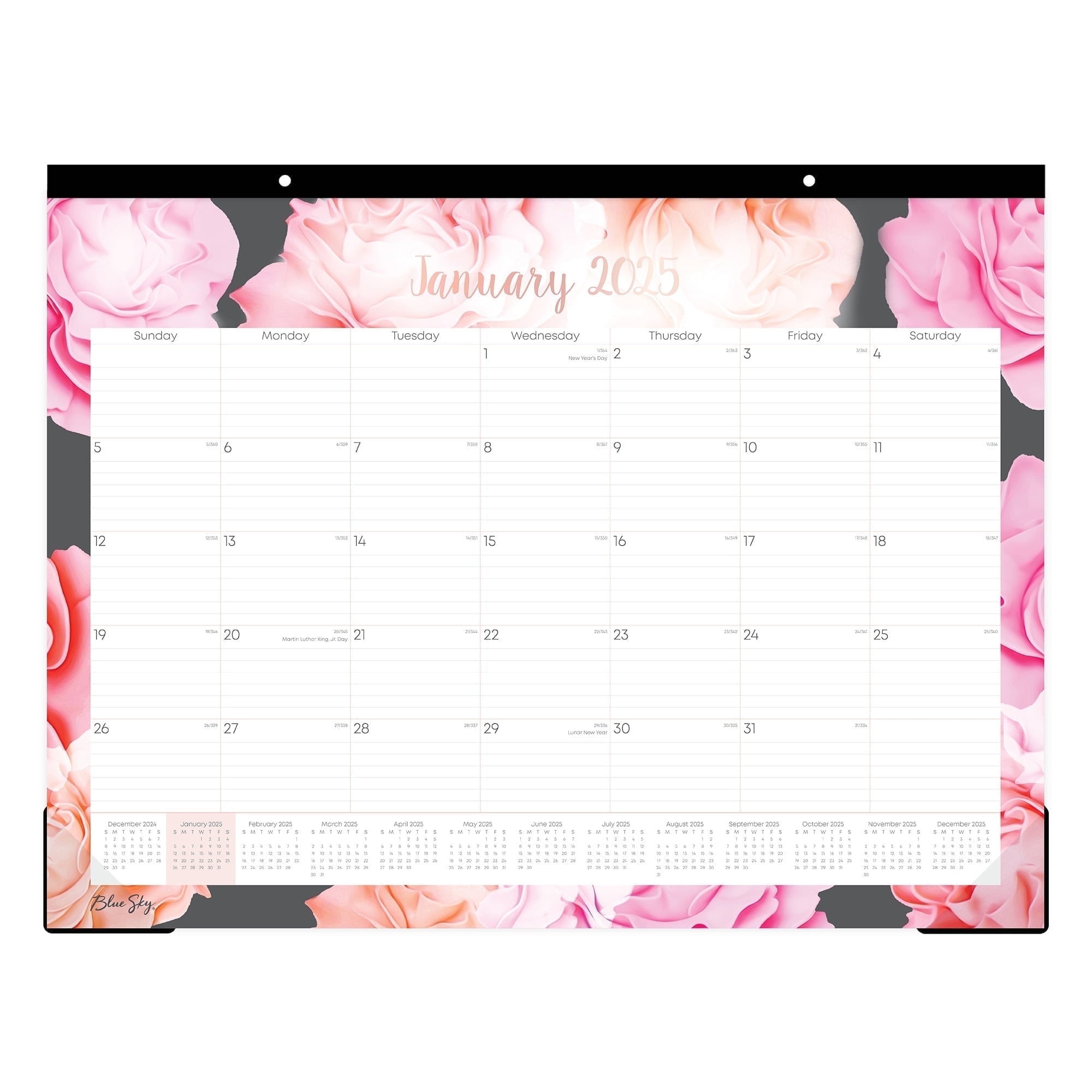 2025 Blue Sky Monthly Desk Pad Planning Calendar, 