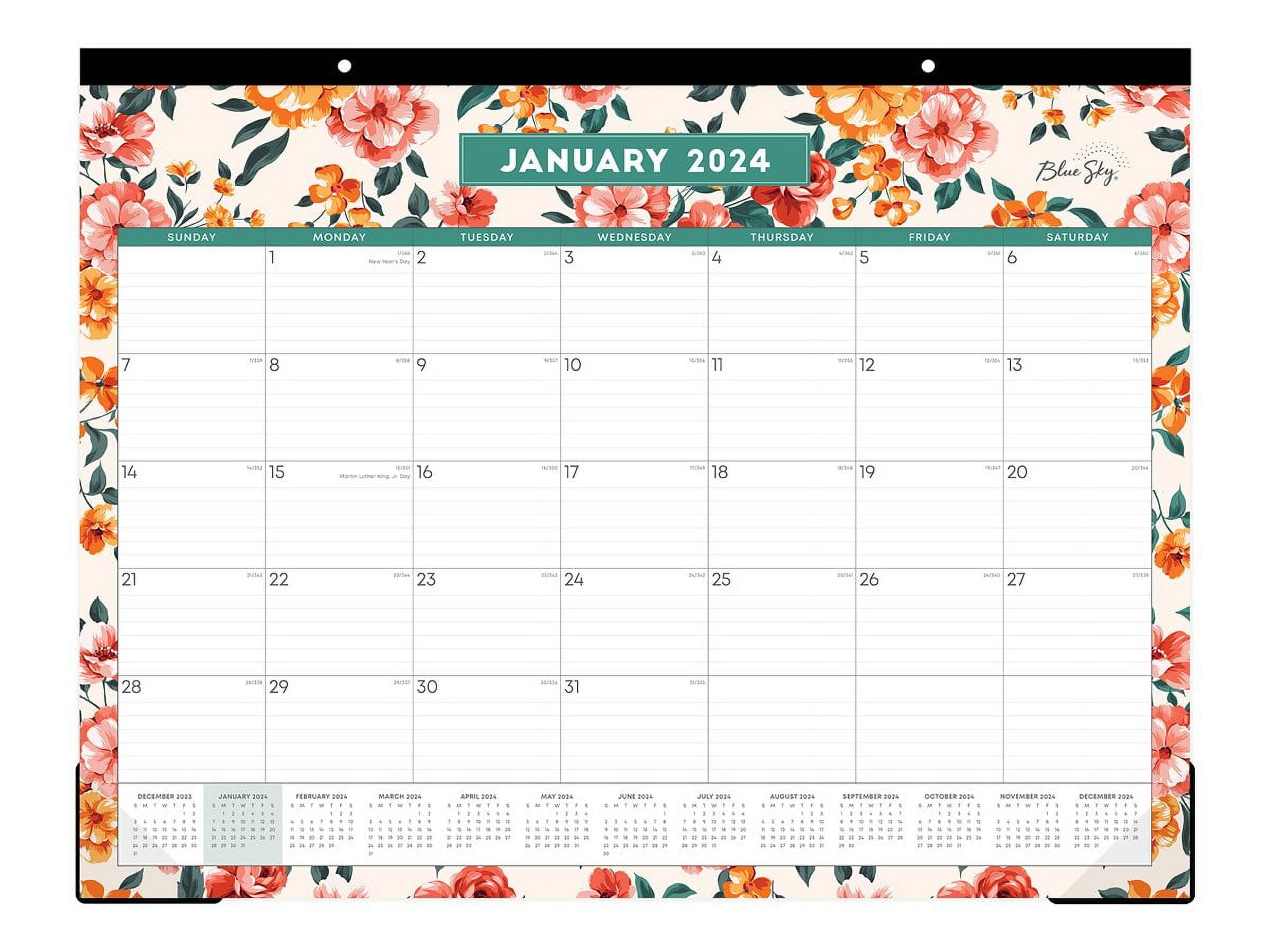 Blue Sky Desk pad calendar desktop 2025 month to view dated