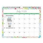 Blue Sky July 2025 - June 2026 Monthly Academic Year Wall Calendar, 15" x 12", Durable Twin Wire Binding, Perfect For Home, Office And Classroom, Ditsy Dapple Light