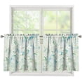 thumbnail image 1 of Blue Sky Kitchen Tier Curtains White Cloud Half Window Curtains 24 Inch Length Rod Pocket Small Window Curtains Treatment for Living Room Bedroom Decorations for Home, 1 of 6
