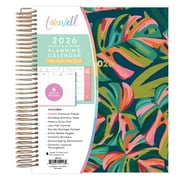 Blue Sky Livewell 2026 Daily and Monthly Planner Calendar, January 2026 - December 2026, 7" x 9", Flexible Laminated Cover, Heavy Duty Coil Binding, Colorful Paper, Storage Pocket, Stickers, Waimea