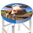 thumbnail image 1 of Blue Sky Meadow Cute Cow Round Bar Stool Seat Covers, Elastic Round Chair Cover Stool Seat Slipcover Bar Stool Cushions Round Pad for 12-14 inch, 1 of 5