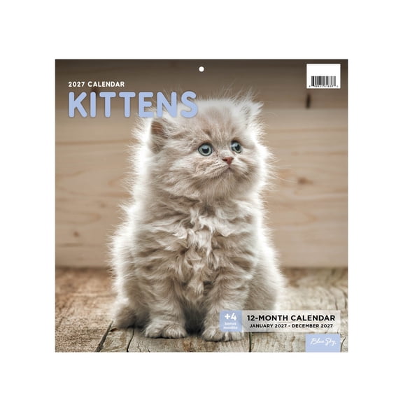 Blue Sky Monthly Stapled Calendar 12" x 12" Kittens (Jan 2027 - Dec 2027)