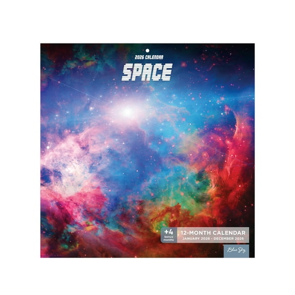 Blue Sky Monthly Stapled Calendar 12" x 12" Space (Jan 2026 - Dec 2026)
