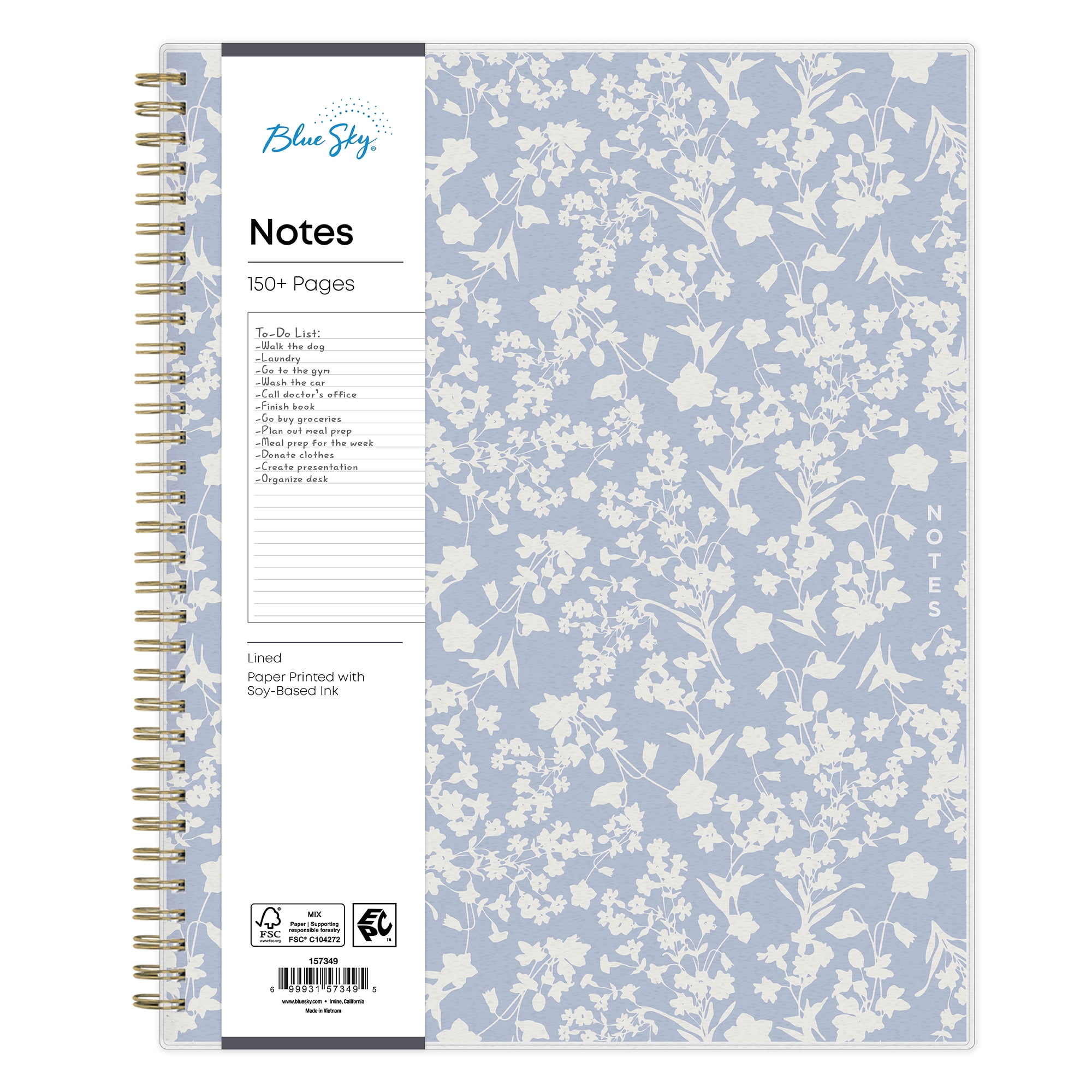 Blue Sky Notebook, 8.5x11, Wildfields