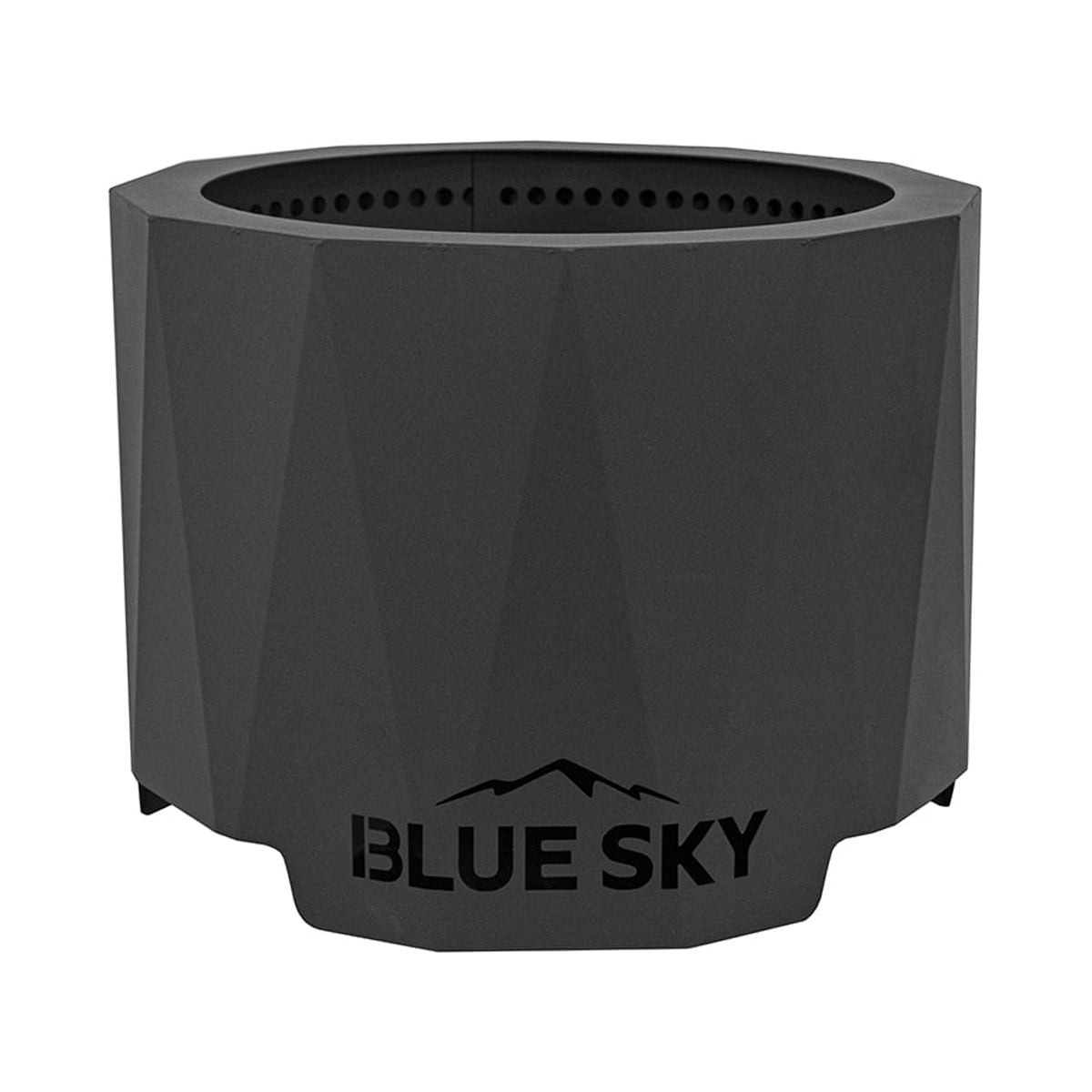 Black Powder-Coated Steel Smokeless Round Fire Pit