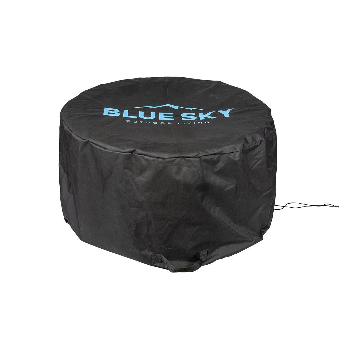 Black Heavy-Duty Weatherproof Fire Pit Cover with Handles