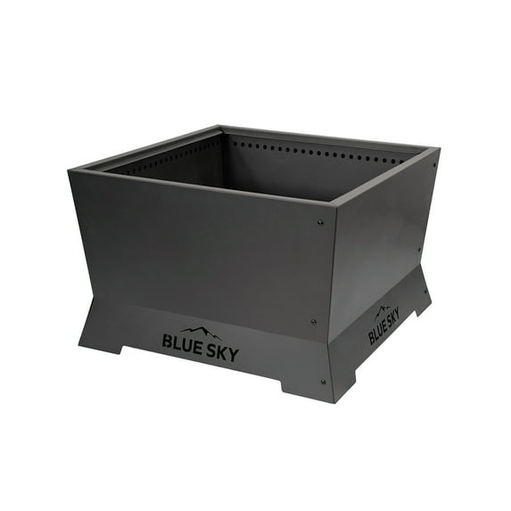 Blue Sky Outdoor Living Square Steel Mammoth Smokeless Patio Fire Pit, Black