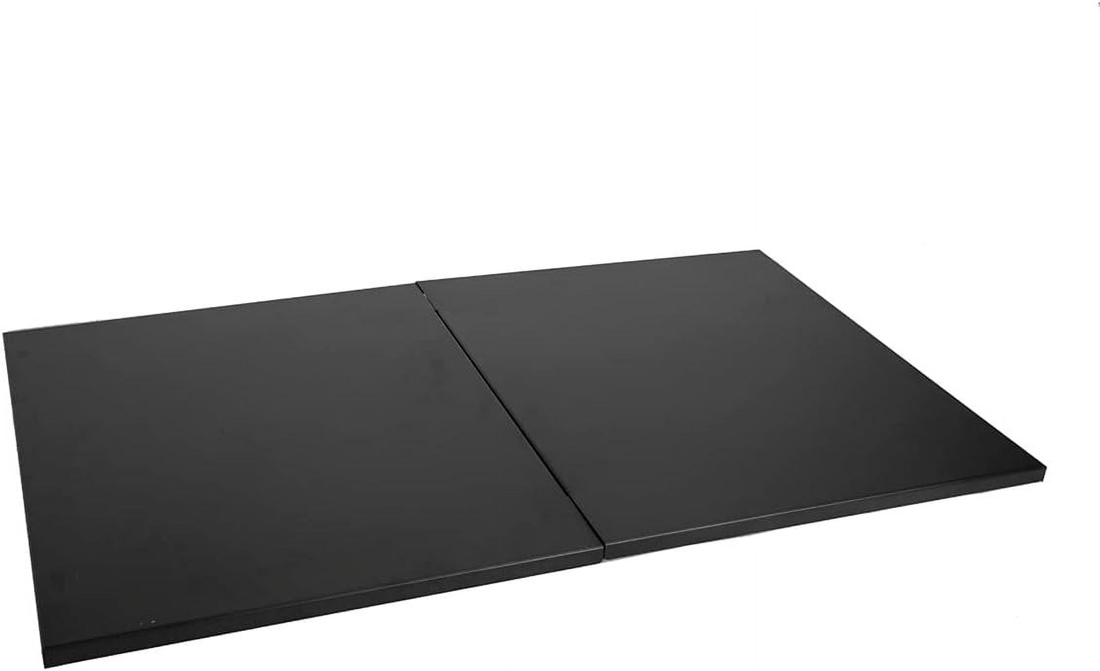 Black Steel Rectangle Fire Pit Lid with Drainage Design