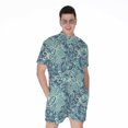 thumbnail image 1 of Blue Sky Paisley Bohemian Pattern Short Sleeve Men'S Rompers Casual Summer Jumpsuits Outfit, 1 of 4