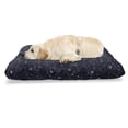 thumbnail image 1 of Blue Sky Pet Bed, Repeating Stars Constellation Galaxy Theme Science Outer Space Print, Resistant Pad for Dogs and Cats Cushion with Removable Cover, 24" x 39", Dark Night Blue White, by Ambesonne, 1 of 4