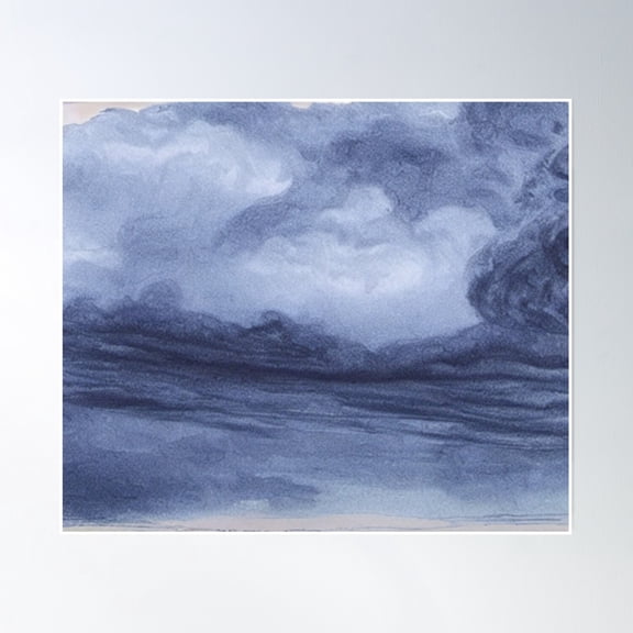 Blue Sky Poster Wall Art, Modern Wall Decor, 8x12 UNFRAMED