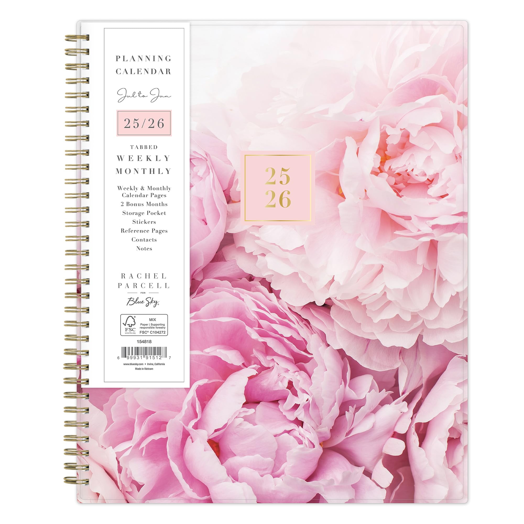 Blue Sky Rachel Parcell 20252026 Weekly and Monthly Academic Year