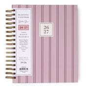 Blue Sky Rachel Parcell 2026-2027 Daily and Monthly Academic Year Planner Calendar, July 2026 - June 2027, 7" x 9", Laminated Cover, Wirebound, Storage Pocket, Includes Stickers, Laine Pink