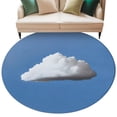 thumbnail image 1 of Blue Sky Round Rug 5ft Washable Circle Kitchen Rugs Non Slip Abstract Sky White Minimalist Large Area Rug Indoor Floor Carpet for Bedroom Living Room Home Office Dining Room Nursery, 1 of 9