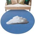 thumbnail image 1 of Blue Sky Round Rug 6ft Washable Circle Kitchen Rugs Non Slip Abstract Sky White Minimalist Large Area Rug Indoor Floor Carpet for Bedroom Living Room Home Office Dining Room Nursery, 1 of 9