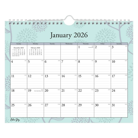 2026 Blue Sky Monthly Wall Calendar, 11" x 8-3/4", Rue Du Flore, January To December, 101613