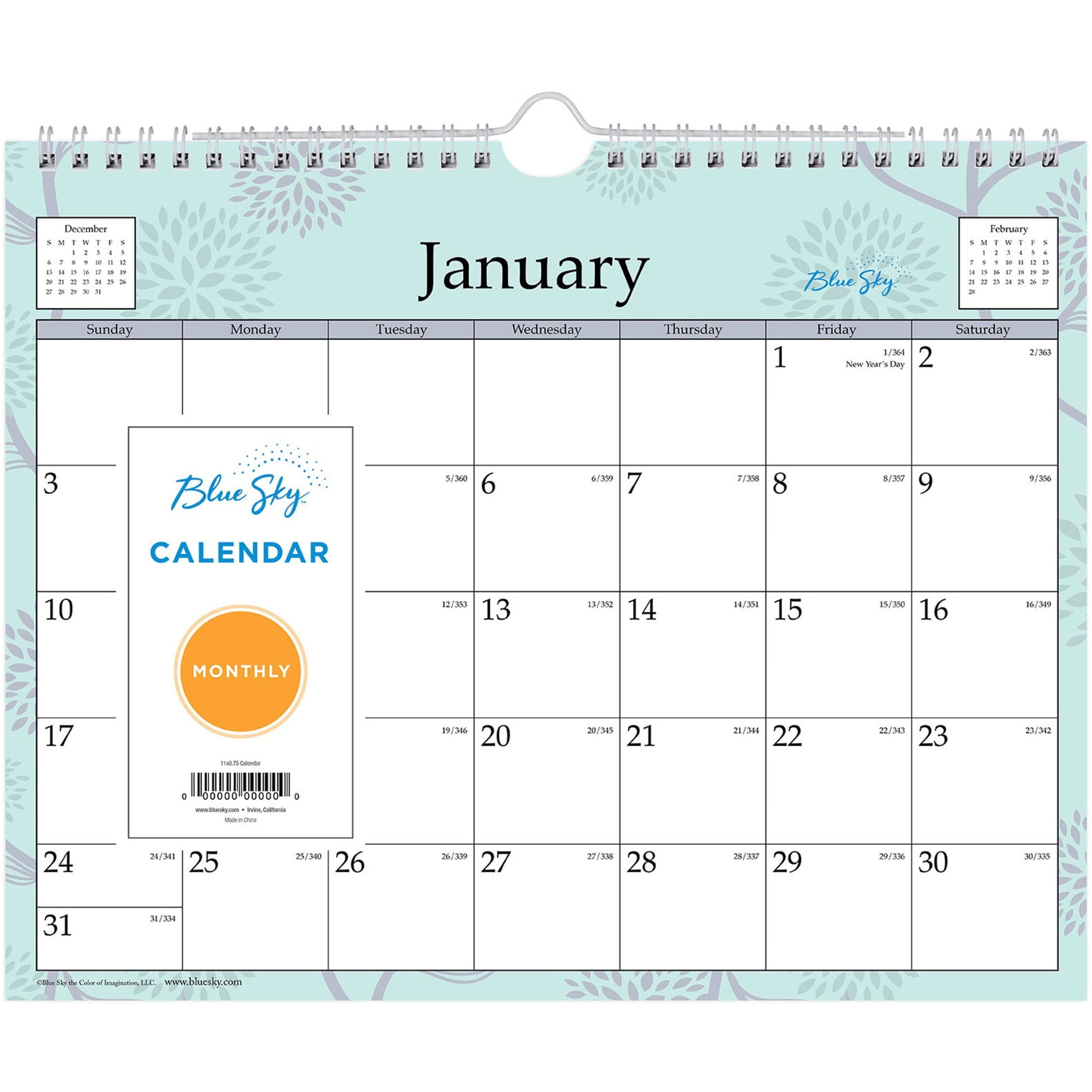 Blue Sky Rue Du Flore Wall Calendar