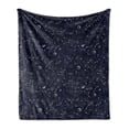thumbnail image 1 of Blue Sky Soft Flannel Fleece Throw Blanket, Repeating Stars Constellation Galaxy Theme Science Outer Space Print, Cozy Plush for Indoor and Outdoor Use, 60" x 80", Dark Night Blue White, by Ambesonne, 1 of 6