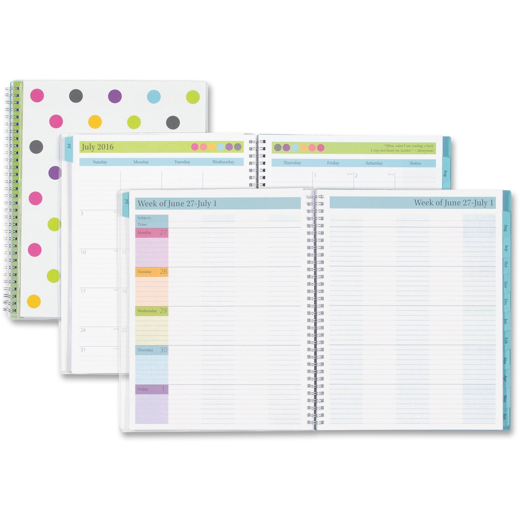 Blue Sky Teacher Dots Planner